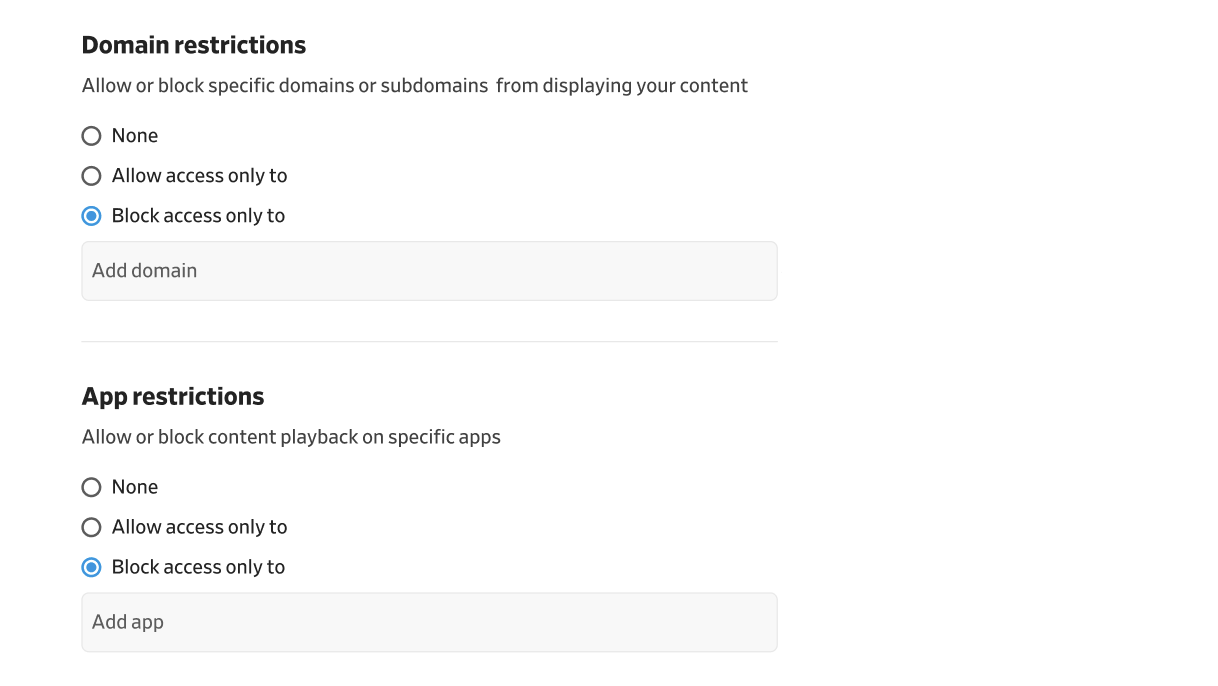 domain restrictions