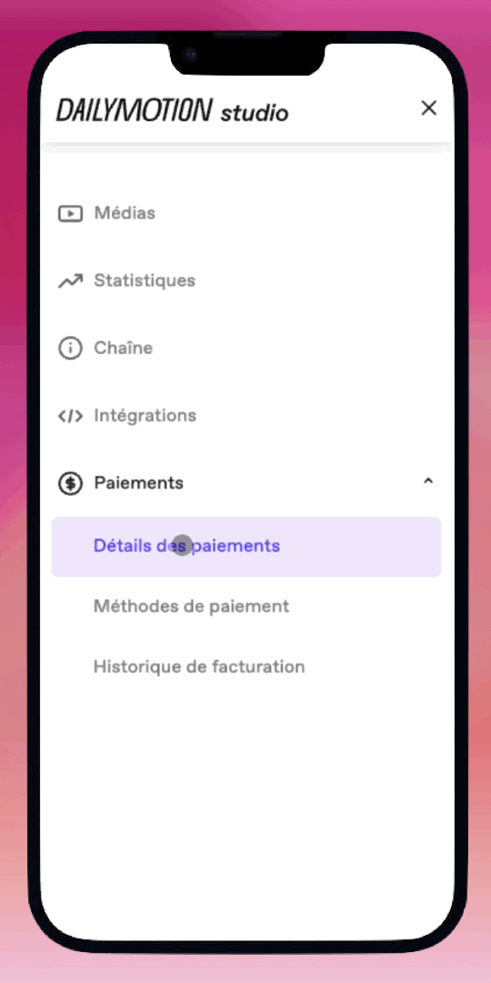 Dailymotion Studio Paiements