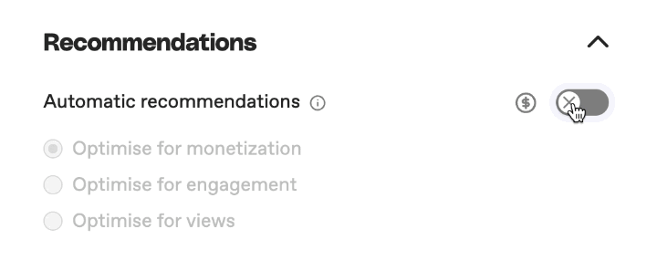 Automatic Recommendations AI-driven