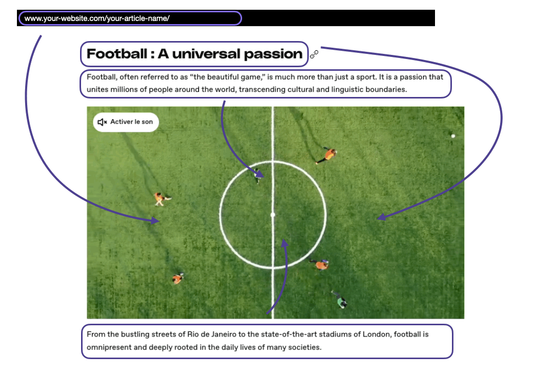 Concept of the contextual embed feature