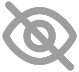 icon with eye crossed