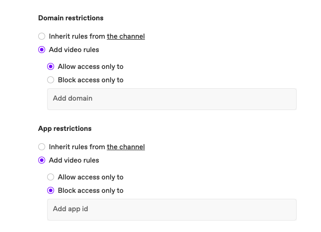 restrictions domaines et applications