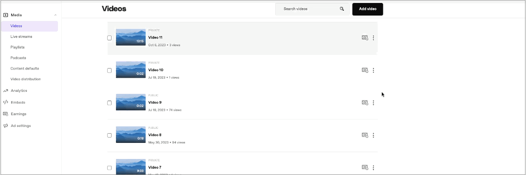 Unrestricted stream URLs in Studio