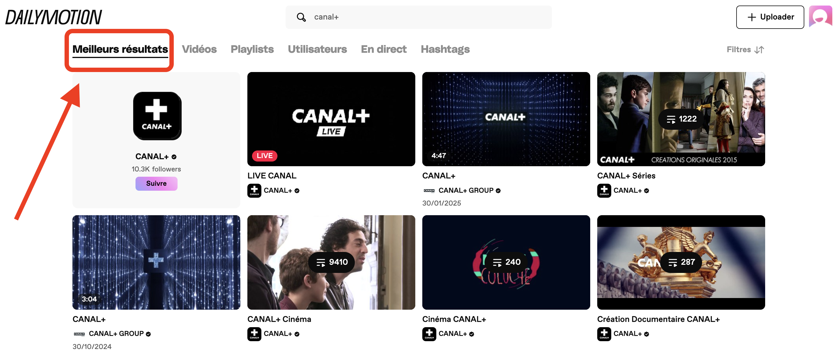 Meilleurs résultats