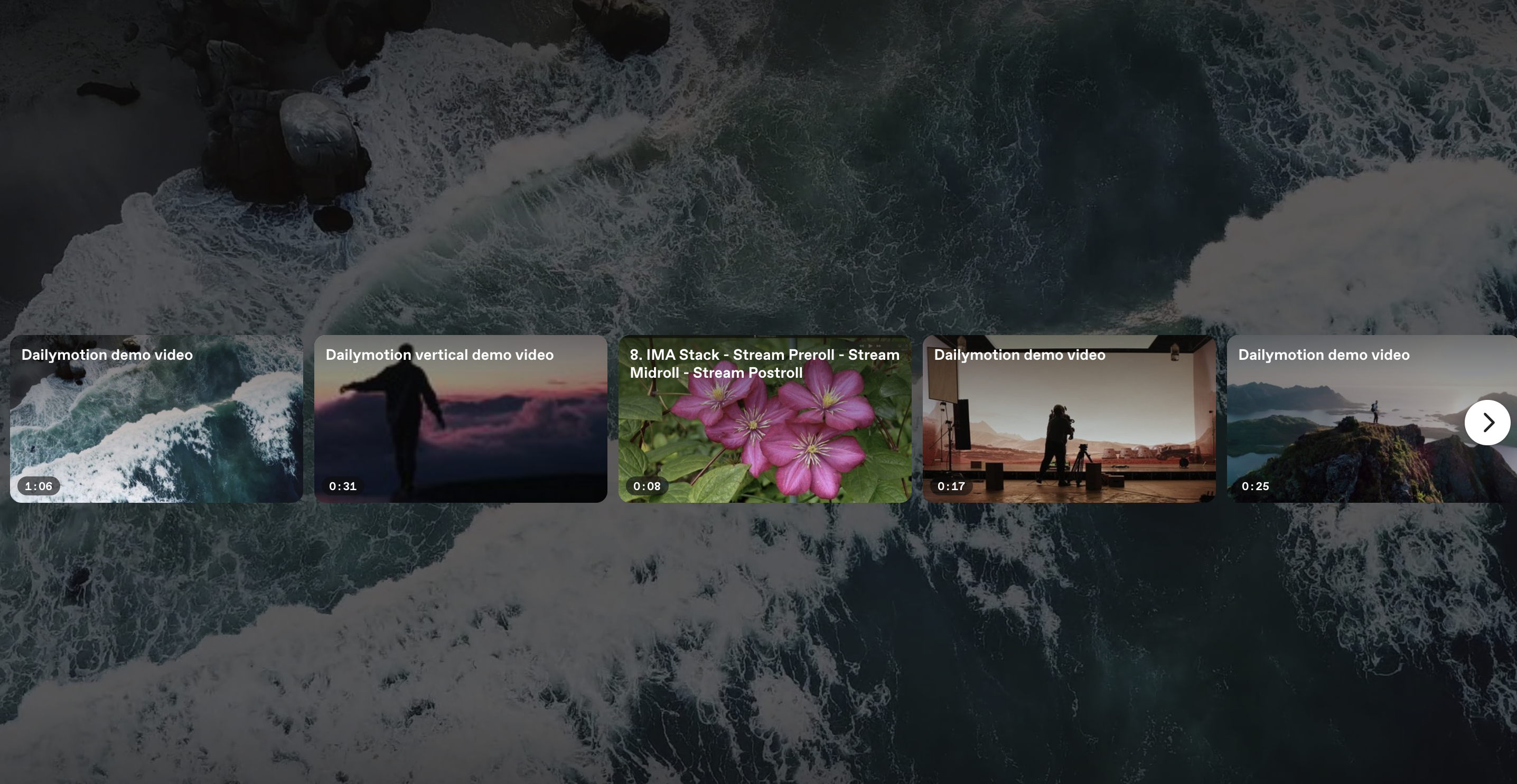 Video carousel