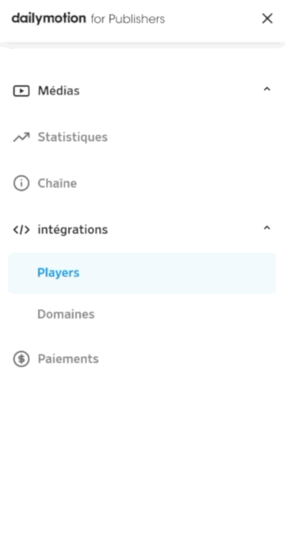 dailymotion espace partenaire adapté mobiles