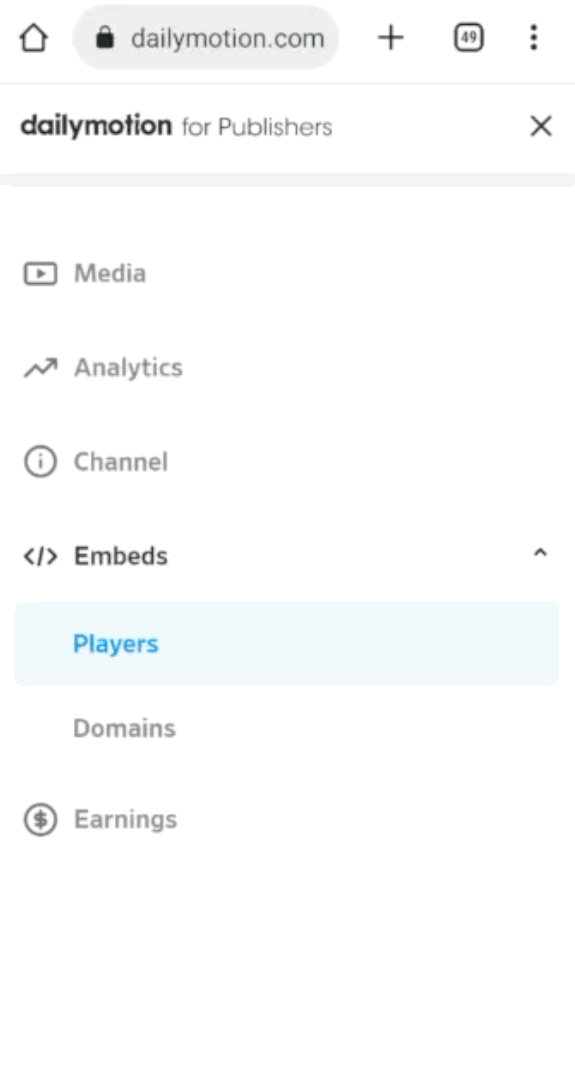 dailymotion mobile friendly partner space